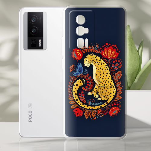 Чехол BoxFace Poco F5 Pro Petrykivka Leopard