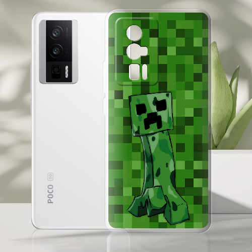 Чехол BoxFace Poco F5 Pro Minecraft Creeper