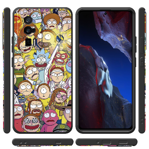 Чехол BoxFace Poco F5 Pro Rick and Morty все герои