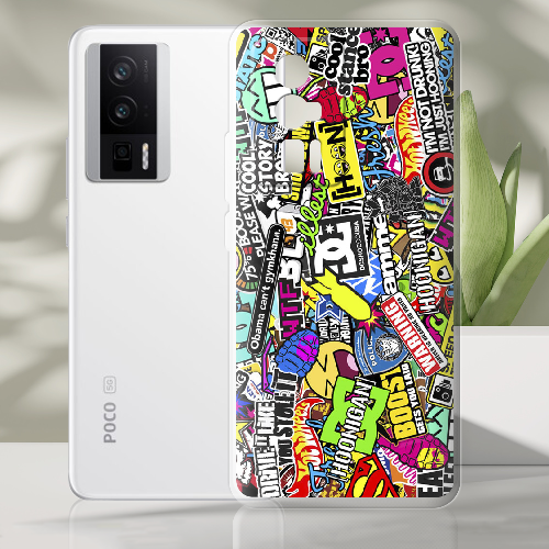 Чехол BoxFace Poco F5 Pro Multicolored Inscriptions