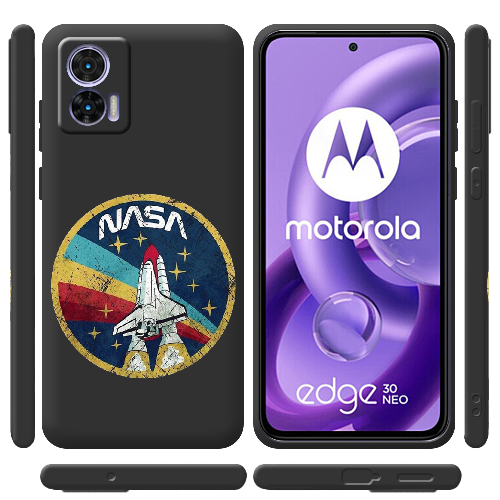 Чехол BoxFace Motorola Edge 30 Neo Space Shuttle NASA