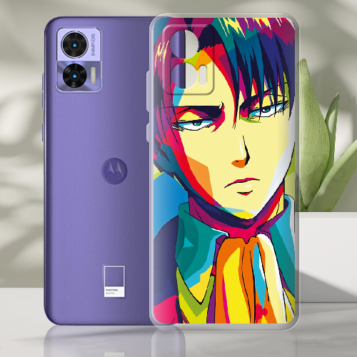 Чехол BoxFace Motorola Edge 30 Neo Attack on titan Levi Anime Pop