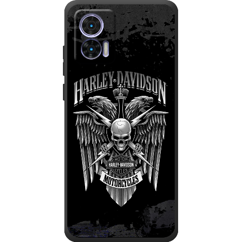 Чехол BoxFace Motorola Edge 30 Neo Harley Davidson skull and eagles