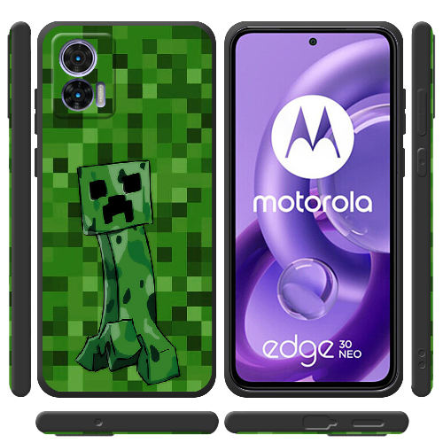 Чехол BoxFace Motorola Edge 30 Neo Minecraft Creeper