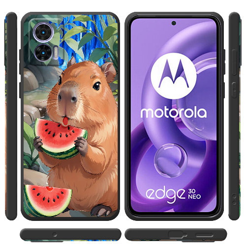 Чехол BoxFace Motorola Edge 30 Neo Капибара з кавуном