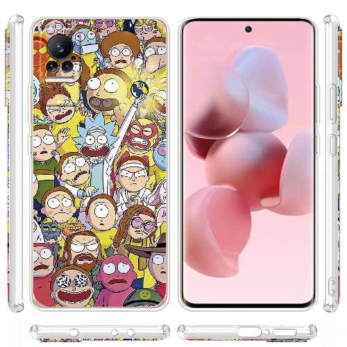 Чехол BoxFace Xiaomi Civi / Civi 1S Rick and Morty все герои