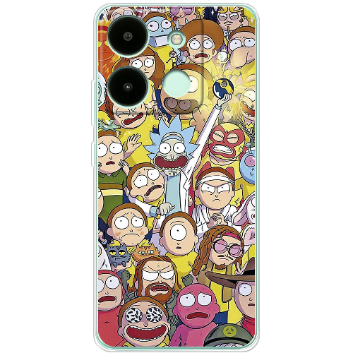 Чехол BoxFace Infinix Smart 7 Rick and Morty все герои