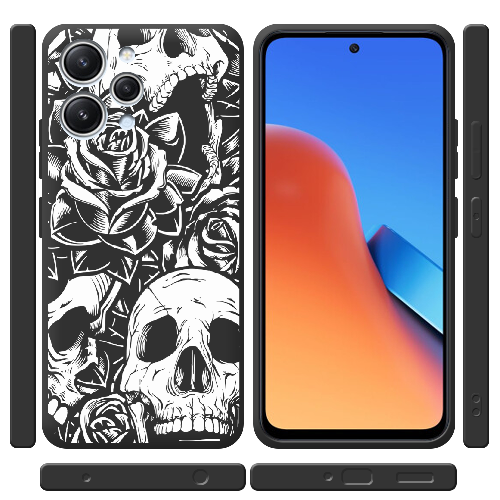 Чехол BoxFace Xiaomi Redmi 12 Skull and Roses