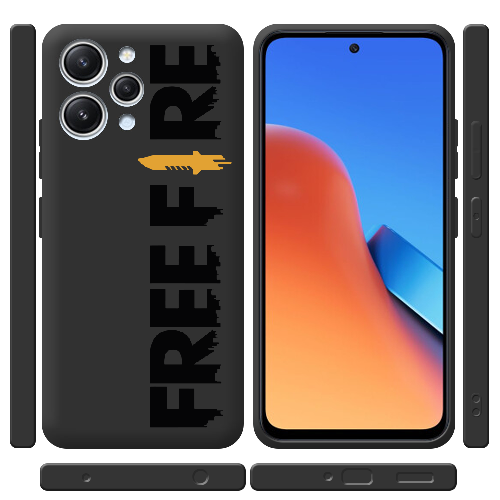 Чехол BoxFace Xiaomi Redmi 12 Черный Free Fire