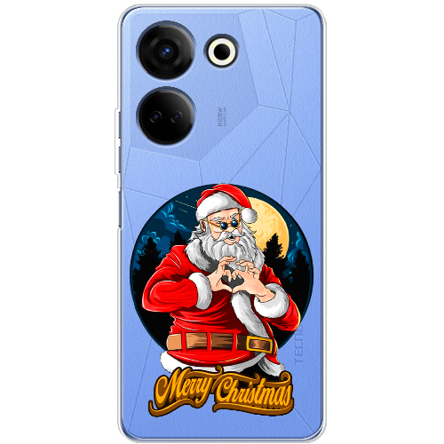 Чехол BoxFace Tecno Camon 20 Pro 4G Cool Santa and heart