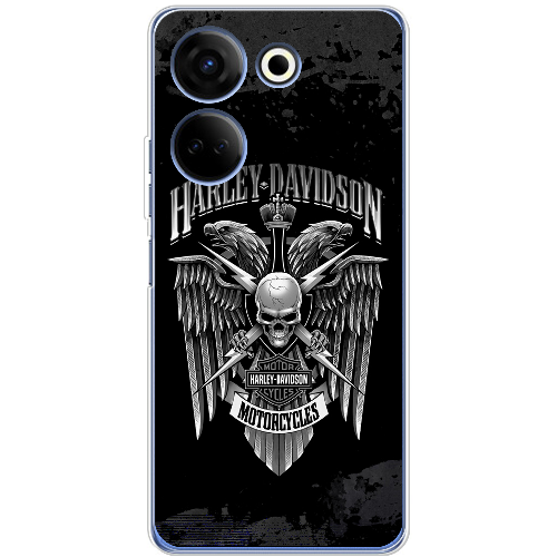 Чехол BoxFace Tecno Camon 20 Pro 4G Harley Davidson skull and eagles