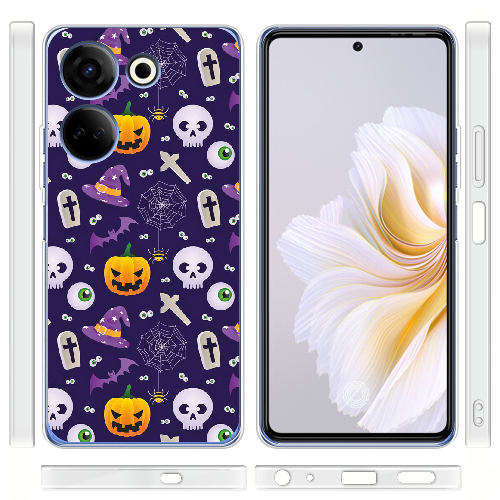 Чехол BoxFace Tecno Camon 20 Pro 4G Halloween Purple Mood