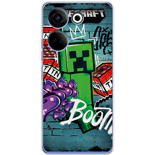 Чехол BoxFace Tecno Camon 20 Pro 4G Minecraft Graffiti