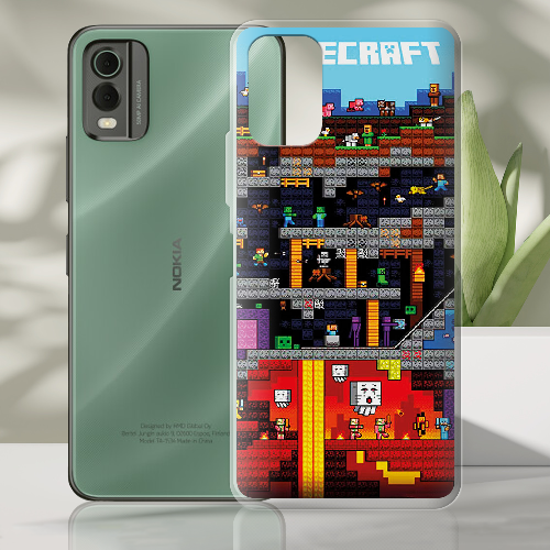 Чехол BoxFace Nokia C32 Minecraft Lode Runner