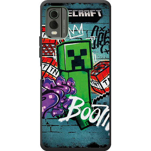 Чехол BoxFace Nokia C32 Minecraft Graffiti