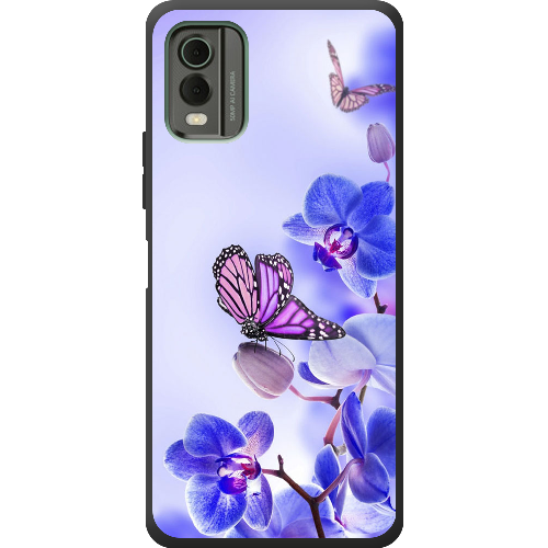 Чехол BoxFace Nokia C32 Orchids and Butterflies