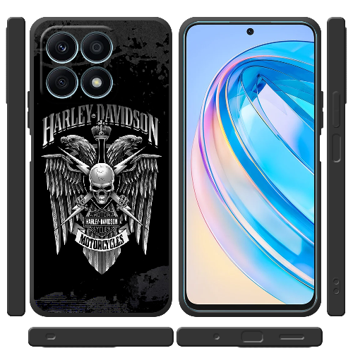 Чехол BoxFace Honor X8a Harley Davidson skull and eagles