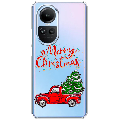 Чехол BoxFace OPPO Reno 10 Holiday Car Merry Christmas