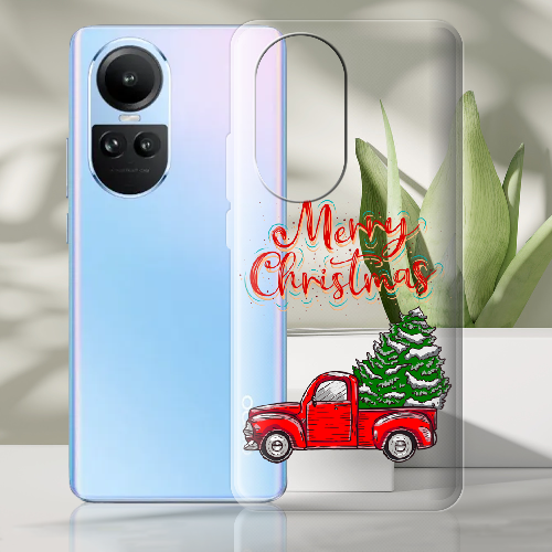 Чехол BoxFace OPPO Reno 10 Holiday Car Merry Christmas