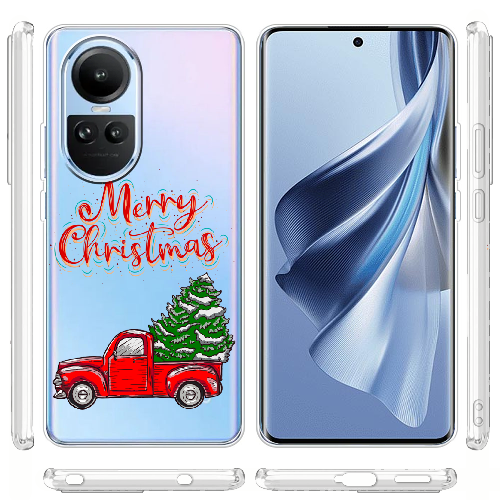 Чехол BoxFace OPPO Reno 10 Holiday Car Merry Christmas