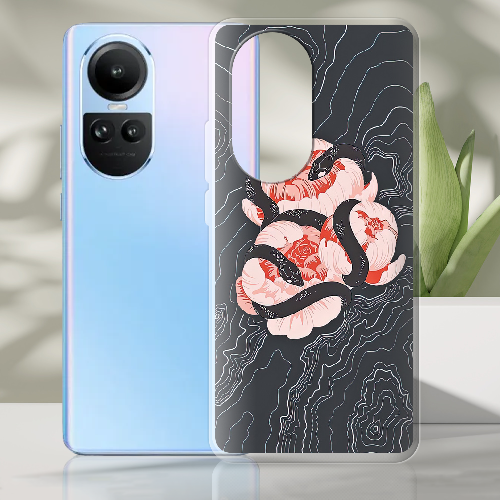 Чехол BoxFace OPPO Reno 10 Snake Rose