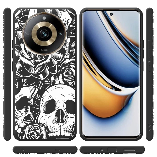 Чехол BoxFace Realme 11 Pro / 11 Pro Plus Skull and Roses