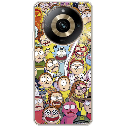 Чехол BoxFace Realme 11 Pro / 11 Pro Plus Rick and Morty все герои