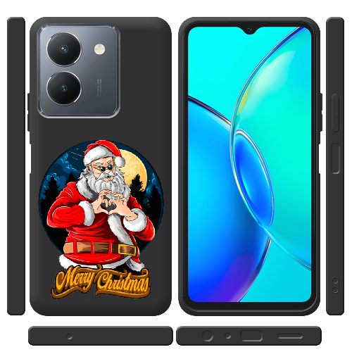 Чехол BoxFace Vivo Y36 Cool Santa and heart