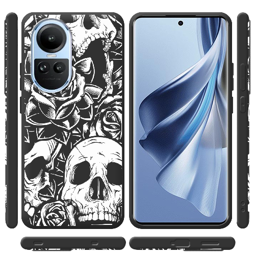 Чехол BoxFace OPPO Reno 10 Pro Skull and Roses