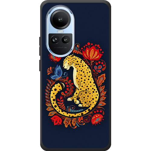 Чехол BoxFace OPPO Reno 10 Pro Petrykivka Leopard