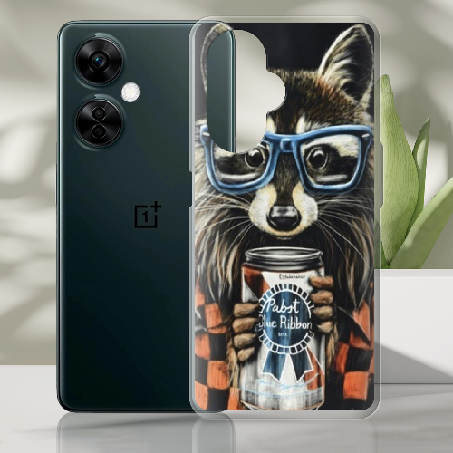 Чехол BoxFace OnePlus Nord CE 3 Lite Енот с банкой