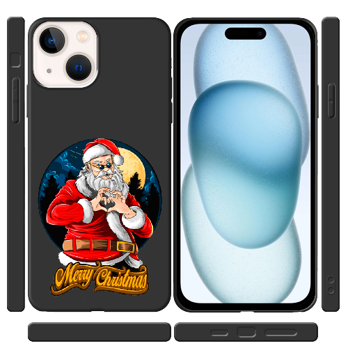 Чехол BoxFace iPhone 15 Cool Santa and heart