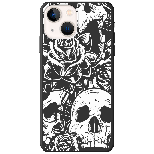 Чехол BoxFace iPhone 15 Skull and Roses