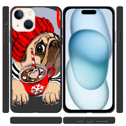 Чехол BoxFace iPhone 15 Winter Puggy