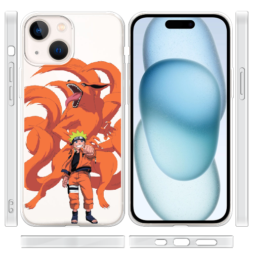 Чехол BoxFace iPhone 15 Naruto and Kurama