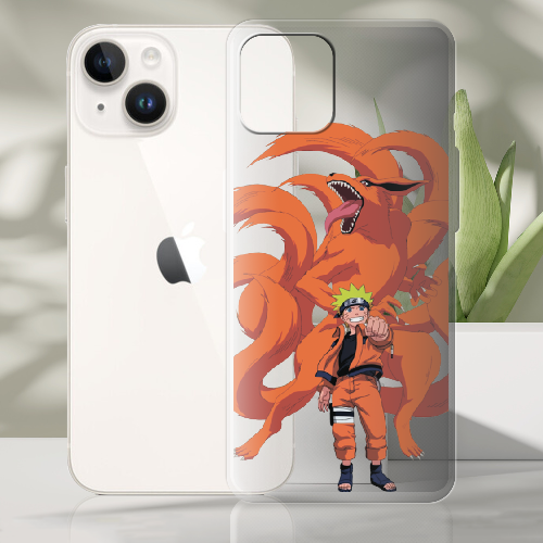 Чехол BoxFace iPhone 15 Naruto and Kurama