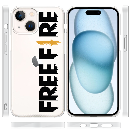 Чехол BoxFace iPhone 15 Черный Free Fire