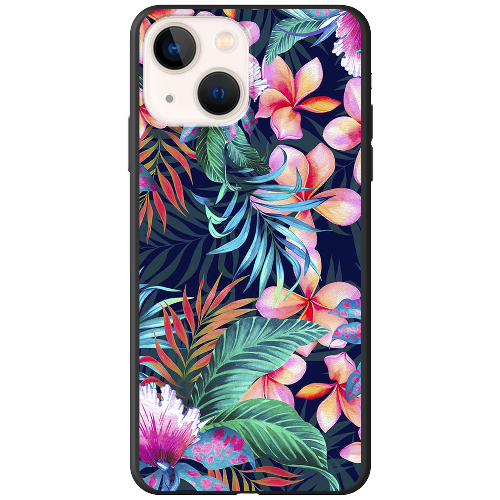 Чехол BoxFace iPhone 15 flowers in the tropics