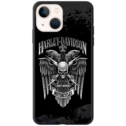 Чехол BoxFace iPhone 15 Harley Davidson skull and eagles