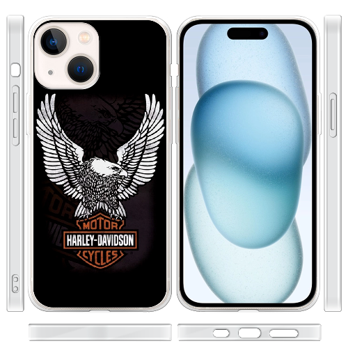 Чехол BoxFace iPhone 15 Harley Davidson and eagle