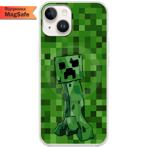 Чехол BoxFace iPhone 15 Minecraft Creeper