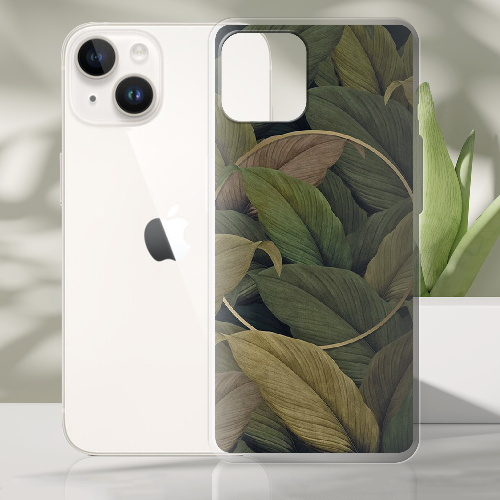 Чехол BoxFace iPhone 15 Green Leaf