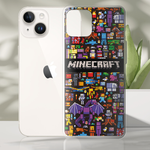 Чехол BoxFace iPhone 15 Minecraft Mobbery