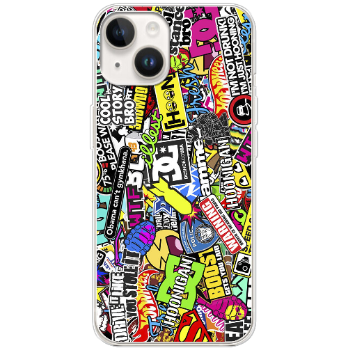 Чехол BoxFace iPhone 15 Multicolored Inscriptions
