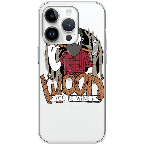 Чехол BoxFace iPhone 15 Pro Wood you be mine