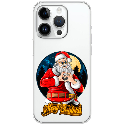 Чехол BoxFace iPhone 15 Pro Max Cool Santa and heart