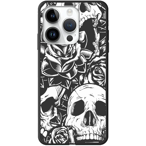 Чехол BoxFace iPhone 15 Pro Max Skull and Roses