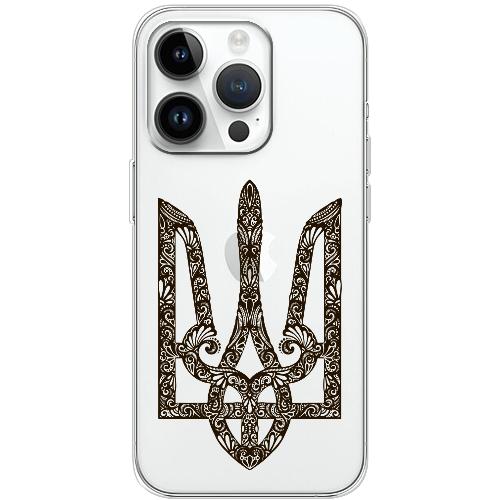 Чехол BoxFace iPhone 15 Pro Max Ukrainian Black Trident