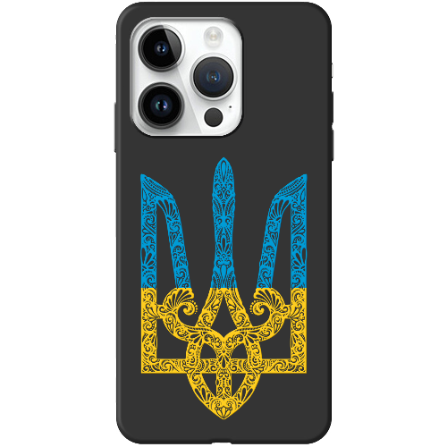 Чехол BoxFace iPhone 15 Pro Max Жовто-блакитний Тризуб