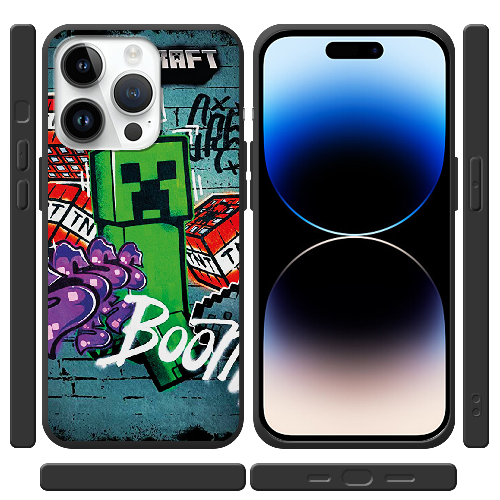 Чехол BoxFace iPhone 15 Pro Max Minecraft Graffiti